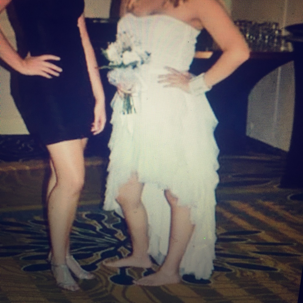 White ruffled dress